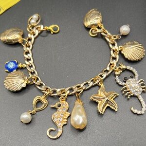 Vintage Gold-Tone Charm Bracelet